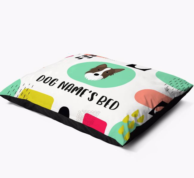 'Abstract' - Personalised {breedFullName} Dog Bed